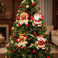 Pendentifs de Noël en gros pour la décoration d'arbre ou de cheminée, ornements de Noël en forme de bonhomme de neige et de Père Noël en stock