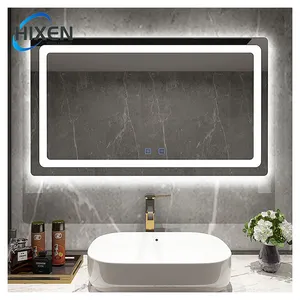OEM ODM chiếu sáng Led Gương cho dự án phòng tắm khách sạn Thiết kế đơn giản thông minh Gương LED gương bóng cho phòng tắm hiện đại