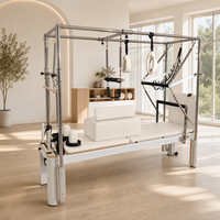Lit de Pilates Cadillac en alliage d'aluminium avec barre de poussée et système de poulies à cordes pour studio commercial et salle de sport à domicile