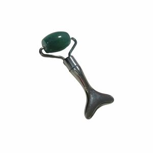 Custom Logo Green Aventurine <b>Roller</b> Zinc Alloy New Jade <b>Roller</b> Facial <b>Massager</b> - Product Image 2