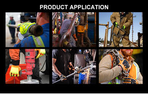 Isolation résistante à l'huile lourde et aux produits chimiques en cuir de vachette Réduction des impacts élevés Tpr Gants de travail en coton pour champs pétrolifères - Product Image 5