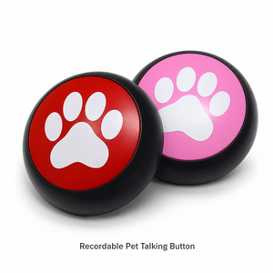 Precio Especial, Stock de Fábrica, Botón de Grabación de Huellas de Patas de Mascotas de Plástico, Funciona con Batería, Comunicación Interactiva para Perros y Gatos - Product Image 1