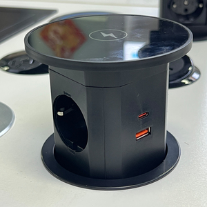 3.39" up Countertop Outlet With 15W Wireless Charger PD20W Power Delivery up Electrical Socket BST-UP02-EU Design Space-s - Product Image 2