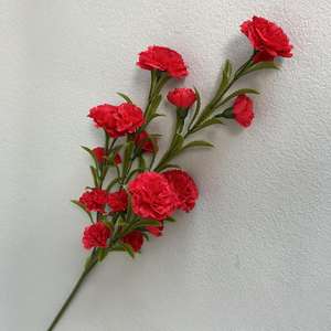 Flores de Clavel Artificiales de Seda al por Mayor de Fábrica Y-H088, 15 Cabezas, Claveros Artificiales Realistas para Decoración del Hogar y Bodas - Product Image 2