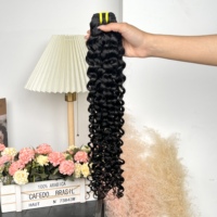 Mèches de cheveux naturels 100% vierges vietnamiens de grade 12A, alignées sur les cuticules, bouclées en profondeur, pour tissage