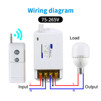 Module d'interrupteur sans fil intelligent 1 canal 75V-265V interrupteur de télécommande universel pour pompes à eau en béton moteurs de jardin 40A