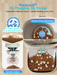 New Series 4.5L <b>Smart</b> Pet Feeder <b>Camera</b> Remote Control <b>Wifi</b> Tuya <b>Smart</b> Mobile Phone App Automatic Cat Dog Pet Food Feeder - Product Image 4