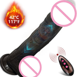 Schub <span class=keywords><strong>dildo</strong></span> vibrator Sexspielzeug Spielzeug für Erwachsene Realistische Dildos 10 Vibrierende beheizte G-Punkt Anal Vagina Silikon Saugnapf <span class=keywords><strong>Dildo</strong></span> - Product Image 4