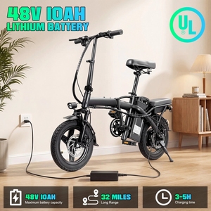 For Certified Mini 3-Speed Portable Electric Folding Bike 14 Inch Tire 2 Wheels Leading Factory Stock USA Apartment Living - Product Image 2