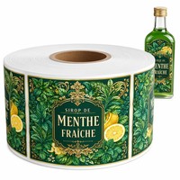 Autocollants en vinyle personnalisés, résistants aux rayures, aux UV et à l'eau, imprimés en couleur pour étiquettes et emballages