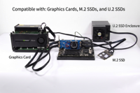 Kartu Switch Server PCIe 4.0 X16 PEX88048 Bebas Bifurkasi 2 Internal 2 Eksternal SFF-8654-8i NVMe U.2 EGPU DOCKING STATION