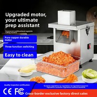 Robot culinaire électrique commercial en acier inoxydable, coupe-légumes automatique, trancheuse à pommes de terre et oignons, fonctions de hachage et de broyage