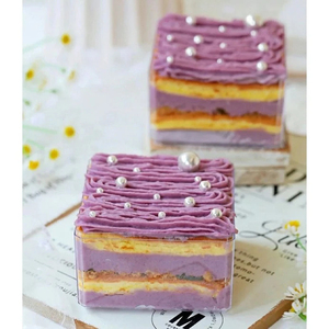 Mousse Cakes Mini Pasteles Caja <span class=keywords><strong>de</strong></span> acrílico Comida Segura Mille-Feuille Helado Chocolate Jalea Almacenamiento <span class=keywords><strong>de</strong></span> azúcar - Product Image 5