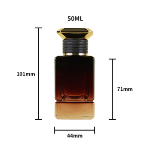 Flacone Spray per Profumo Personalizzato con Fondo Spesso e Gradiente Marrone-Blu, 30ml 50ml 100ml, Bottiglie di Vetro Vuote di Lusso per Fragranze - Product Image 5