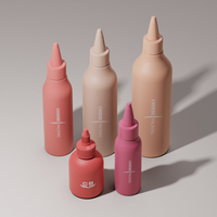 Plastic 90ml 150ml 250ml 350ml HDPE Soft Touch Squeeze Lotion Container Hair Oil Applicator Nozzle Bottle for Skin Care Products