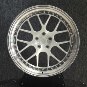 Cerchi in Lega Forgiati HTOR 20x8.5 21x8.5 Pollici 5x114.3 a Due Pezzi, Cerchioni Auto a Profilo Ribassato, <span class=keywords><strong>Argento</strong></span> Spazzolato per MK4 RX7 350Z G37 IS250 Q60 Genesis - Product Image 1