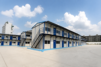 Maison préfabriquée en conteneur de 20 pieds ou 40 pieds, modulaire, détachable, pour l'hébergement des travailleurs, camp de travail, assemblage rapide