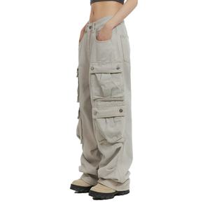 New Arrived Hip Hop Trend Multi-Pockets Casual Sport <b>Trousers</b> Loose <b>White</b> <b>Cargo</b> Pants for <b>Men</b> - Product Image 3