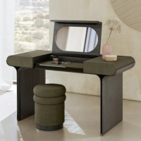 Table de toilette avec miroir unique, commode de chambre à coucher, commode à miroir, meuble moderne, tiroir, table de toilette de luxe