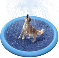 Tapis de jeu et de refroidissement pour animaux de compagnie, gonflable, avec pulvérisation d'eau, pour piscine, baignoire d'été rafraîchissante pour chiens et enfants