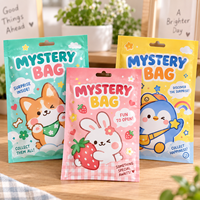 Sachets d'emballage plastique thermoscellables personnalisés, colorés, à trois soudures latérales, pour mini-jouets, objets de collection, cadeaux mystères et bonbons