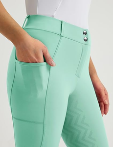 Pantaloni da Equitazione Slim-Fit a Zampa d'Elefante per <span class=keywords><strong>Donna</strong></span> - Seduta Completa, Traspiranti e Leggeri per l'Equestre Estivo - Product Image 4