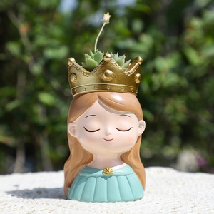 王と女王の植物ポットROOGOノベルティフィギュア空気植物ボックス多肉植物サボテンポット手工芸品ギフトデスクアクセサリー - Product Image 3