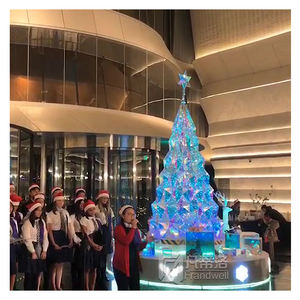 LED สนเทียมกรอบเหล็กที่ทำด้วยมือเชิงพาณิชย์ Lighted 3to30m ยักษ์แสงกลางแจ้งต้นคริสต์มาส - Product Image 5