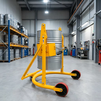 Équipement de manutention de fûts d'huile EZ LIFT HD80 Heavy Duty 55L avec roues en PU - Soulèvement, déplacement et inclinaison