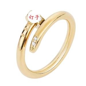 Anello Personalizzato in Acciaio al Titanio di Lusso Leggero Placcato Oro Rosa Gioielli Raffinati alla Moda per Donne - Product Image 5