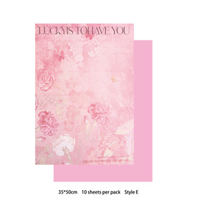 2025 nouvelle version 35*50cm Kraft peinture à l'huile Style papier d'emballage pour Bouquet de fleurs cadeau matériaux floraux - Product Image 6