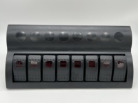 Panneau de commutation à 8 voies de haute qualité avec interrupteur à bascule et indicateur LED rouge et bleu, disjoncteur pour applications marines et automobiles