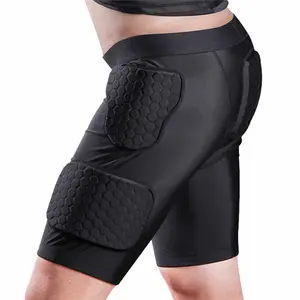 Protective Padded Shorts Men Compression Black Padded Vest Rib Hip and Thigh Protector