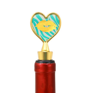 Heart Shaped Wine Stoppers Zinc Alloy <b>Sealing</b> Bottle Stopper Valentine's Day Wedding Favors Gift Set - Product Image 5