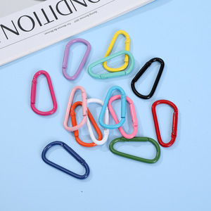 Bloqueo de escalada llavero Snap Metal resorte Clip gancho aluminio mosquetón tipo D mochila al aire libre seguridad montañismo hebilla - Product Image 4