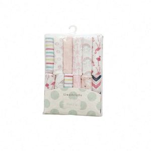 Lot <span class=keywords><strong>de</strong></span> 12 serviettes douces carrées pour la salive et le sueur, assortiment aléatoire <span class=keywords><strong>de</strong></span> serviettes <span class=keywords><strong>de</strong></span> <span class=keywords><strong>bain</strong></span> en coton en forme <span class=keywords><strong>de</strong></span> fleur pour bébés garçons et filles, soins pour bébés en voiture - Grande Vente - Product Image 5