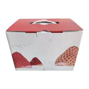 ZY Products factory suppliers custom logo fruit boxes takeaway strawberry cases for fruit shop retailing vegetable gift boxes