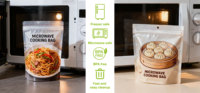Sacs d'emballage alimentaire laminés personnalisés, debout, pour cuisson au micro-ondes, réfrigération, sachets pour assaisonnement alimentaire