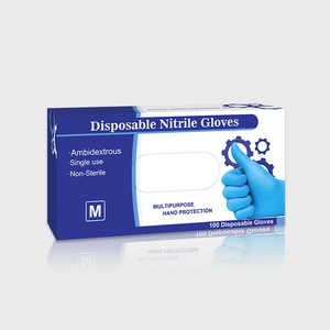 No estéril protección Anti Virus azul nitrilo guantes desechables de nitrilo - Product Image 5