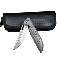Couteau pliant EDC Yeehand personnalisé avec lame en acier 14C28N et manche en titane