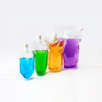 Pochette à bec debout transparente en plastique recyclable pour l'emballage de boissons Sac de type PE Stockage écologique