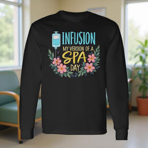 T-shirt à manches longues unisexe à col rond pour adulte, impression numérique, Infusion Day Spoonie, sensibilisation aux maladies chroniques - Product Image 3