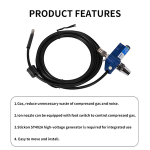 STICKON ST201B Endüstriyel AC Motor Plastik Piezoelektrik İyonlaştırıcı Nozul Hava Temizleme Hortumu Serpantin Statik Giderici - Product Image 2
