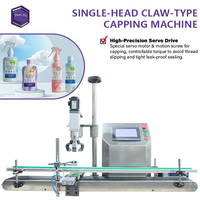 Machine de capsulage semi-automatique électrique personnalisée à tête unique avec moteur de capsulage servo pour bouteilles en plastique à pompe pulvérisatrice à gâchette en bois 304