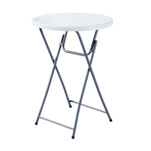 Mesa de Bar Redonda Branca de Metal Dobrável Multifuncional, Móvel Portátil para Catering ao Ar Livre, Mobiliário de Hotel, 110cm de Altura e Leve - Product Image 3