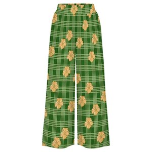 <strong>Women's</strong> Hawaiian Style <strong>Trousers</strong> High Waisted Elastic Hoop Aloha Palaka Hibiscus Flowers Print Custom Milk <strong>Silk</strong> Soft <strong>Women</strong> Pants - Product Image 5
