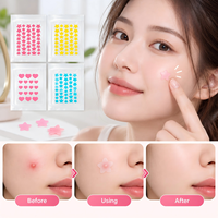 Patchs anti-acné les plus vendus : Patchs hydrocolloïdes colorés, de style dessin animé et en forme d'étoile qui dissimulent les imperfections.