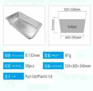 Lonchera Rectangular Desechable de Papel de Aluminio 525S 525M <span class=keywords><strong>525D</strong></span>, Utilizada para Grandes Reuniones y Contenedores de Restaurantes - Product Image 6