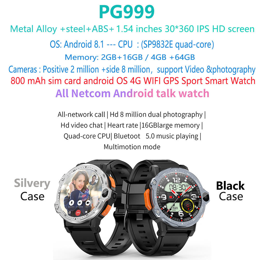 PG999-4G-Android-reloj inteligente