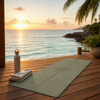 Tapis de yoga antidérapant en PU, longueur 183 cm, épaisseur 4,5 mm, avec sangle de transport, pour débutants, poses d'équilibre, entraînement à domicile et en classe